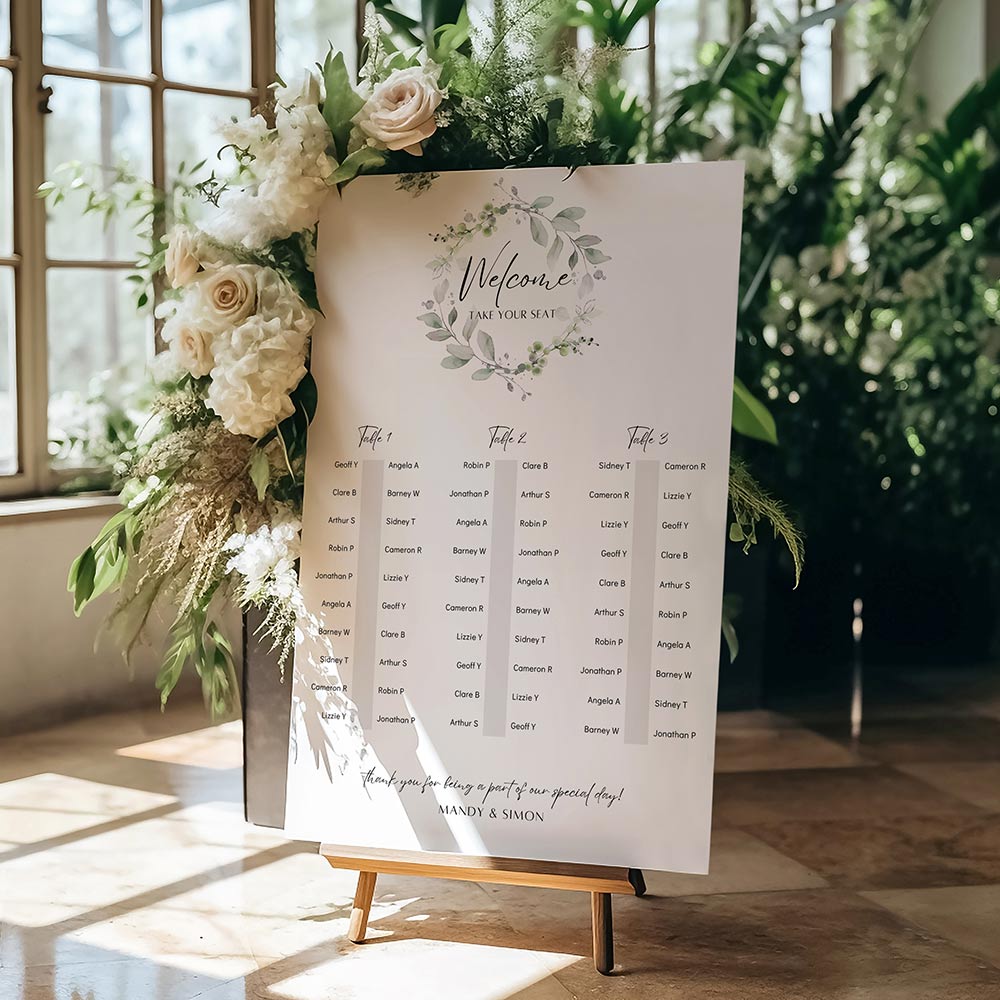 Table plan with 3 banquet tables
