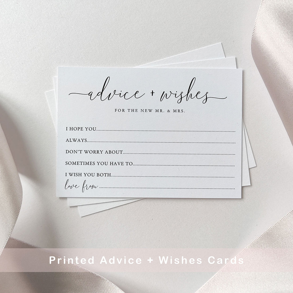 Advice and Wishes Cards for the New Mr and Mrs