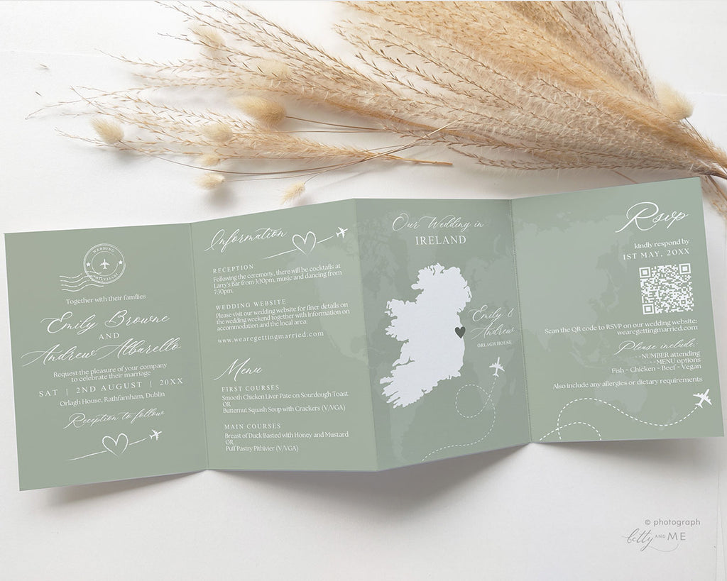 Concertina Passport Wedding Invitations