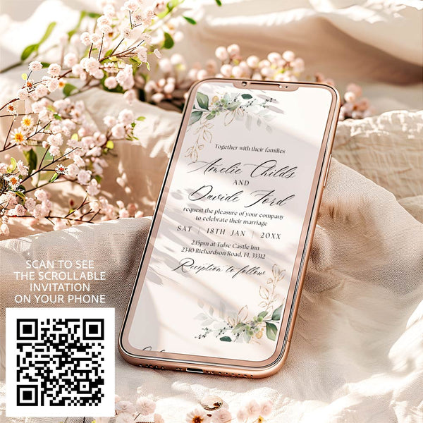 Digital Scrolling Wedding Invitation