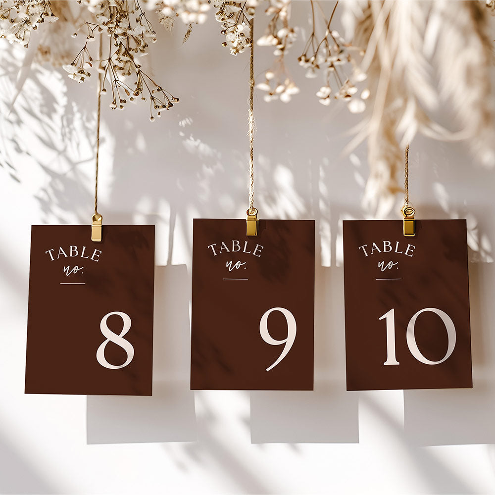 Espresso table numbers
