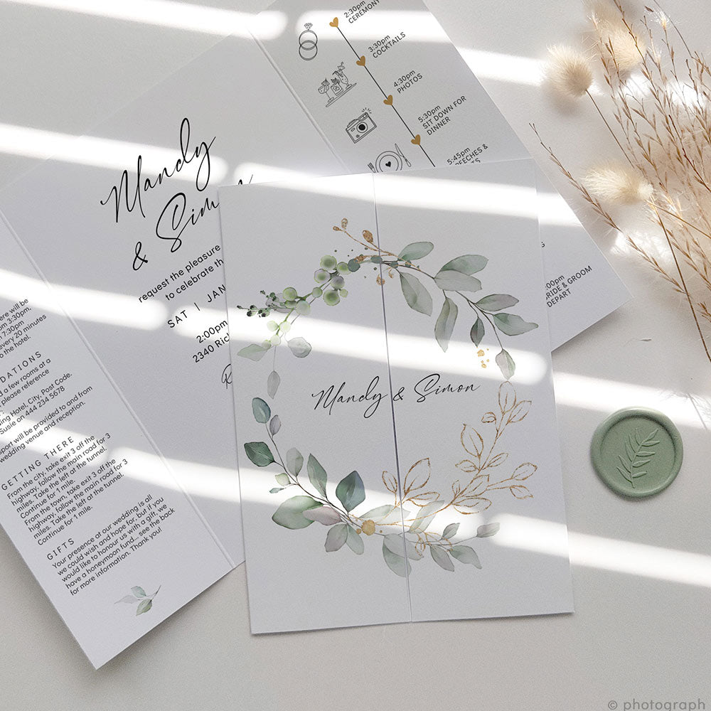 Gatefold Wedding Invitation Templates