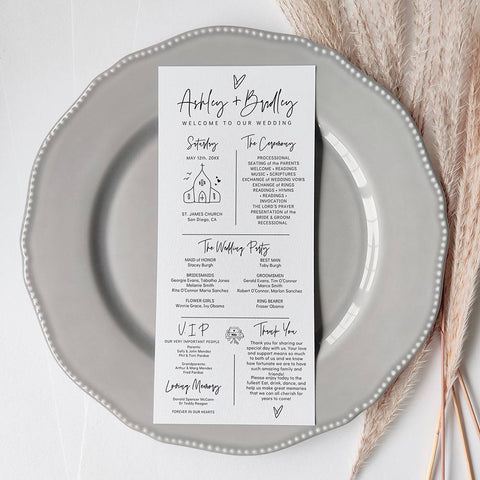 Wedding Program Template