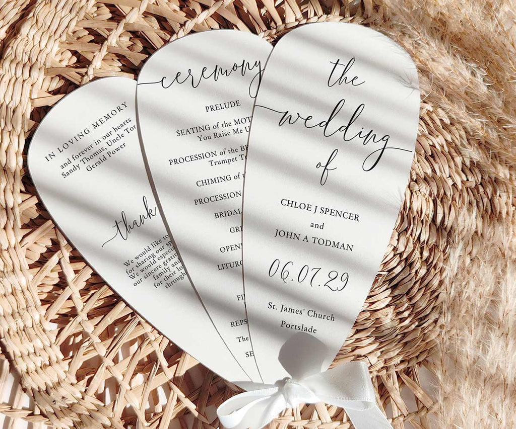 Petal Fan Wedding Program