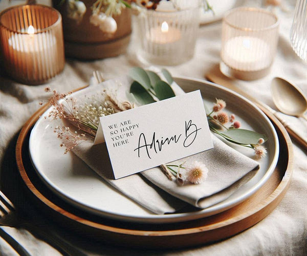 So Happy You're Here Place cards