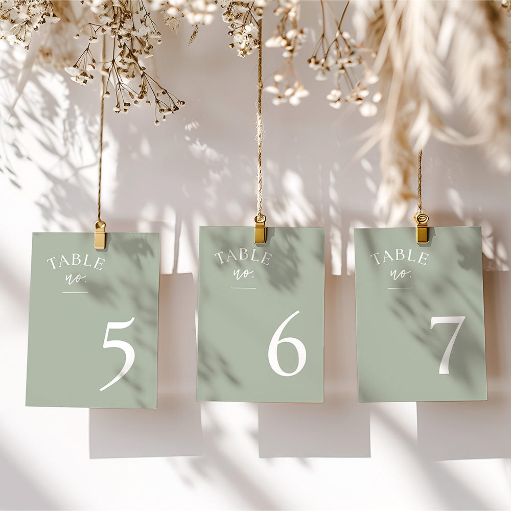Sage Table Numbers