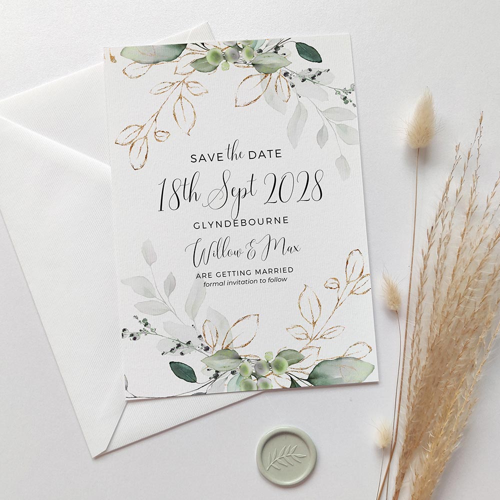 Eucalyptus Save the Dates