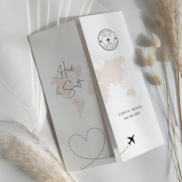 Travel Inspired Wedding Invitations