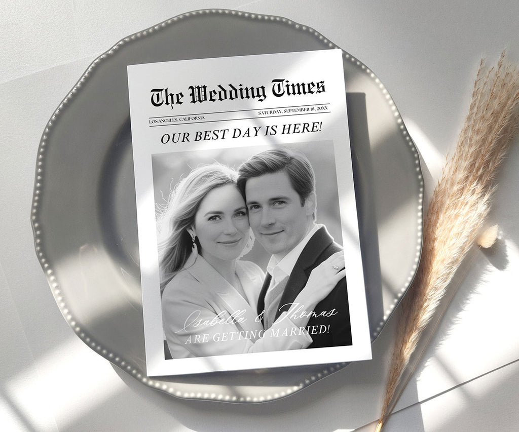 Wedding Newspaper Program