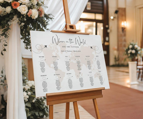 World map seating plan